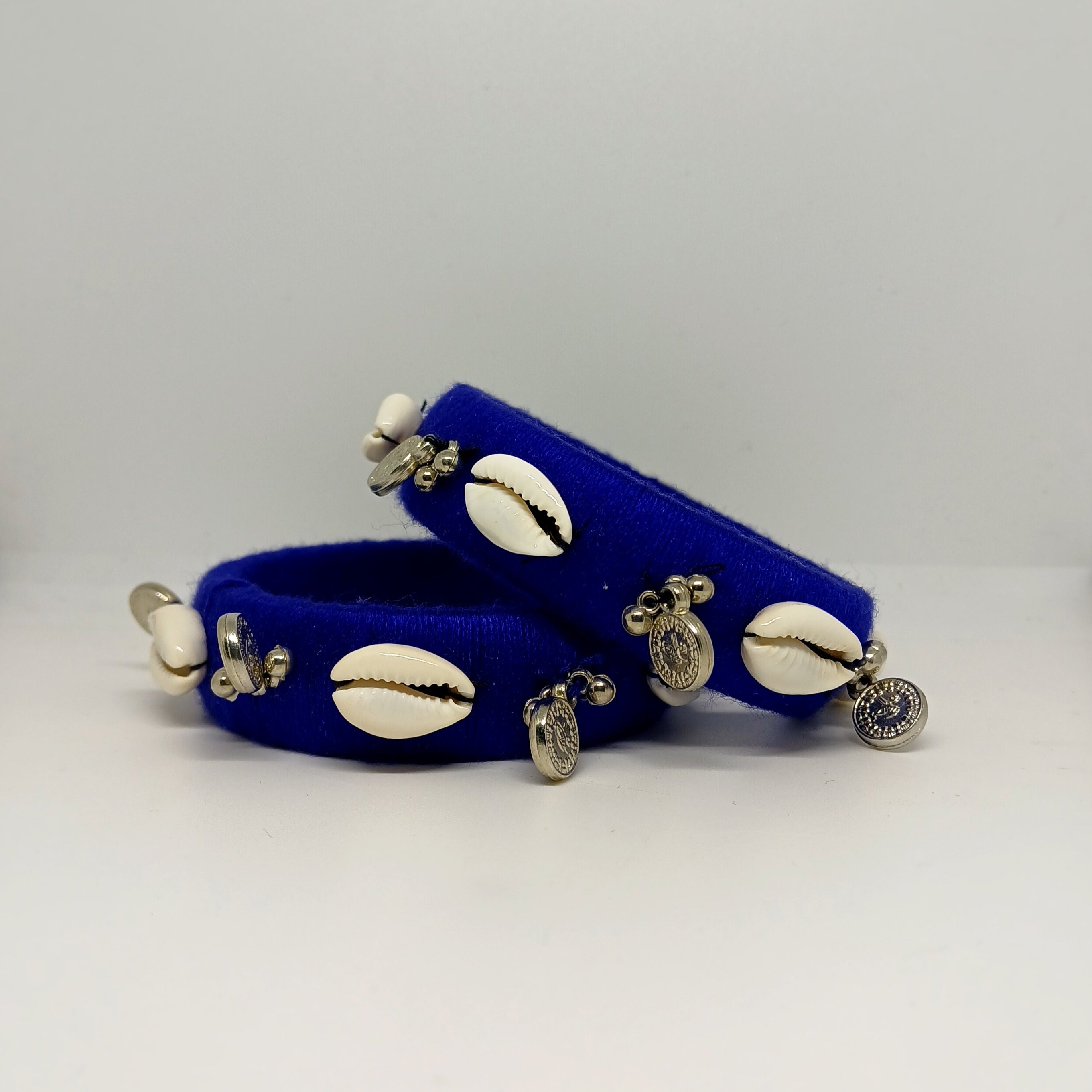 Brahmi [blue colour handcrafted bangles]