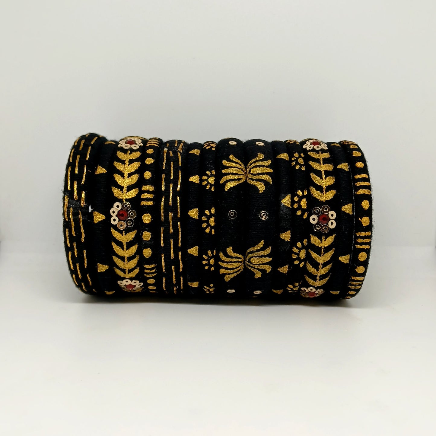 Aparna [Black and golden colour handcrafted bangles