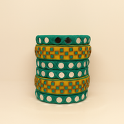 Niyati [green and yellow handcrafted bangle]