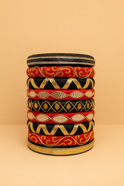 Roohi [red and black handcrafted bangles]