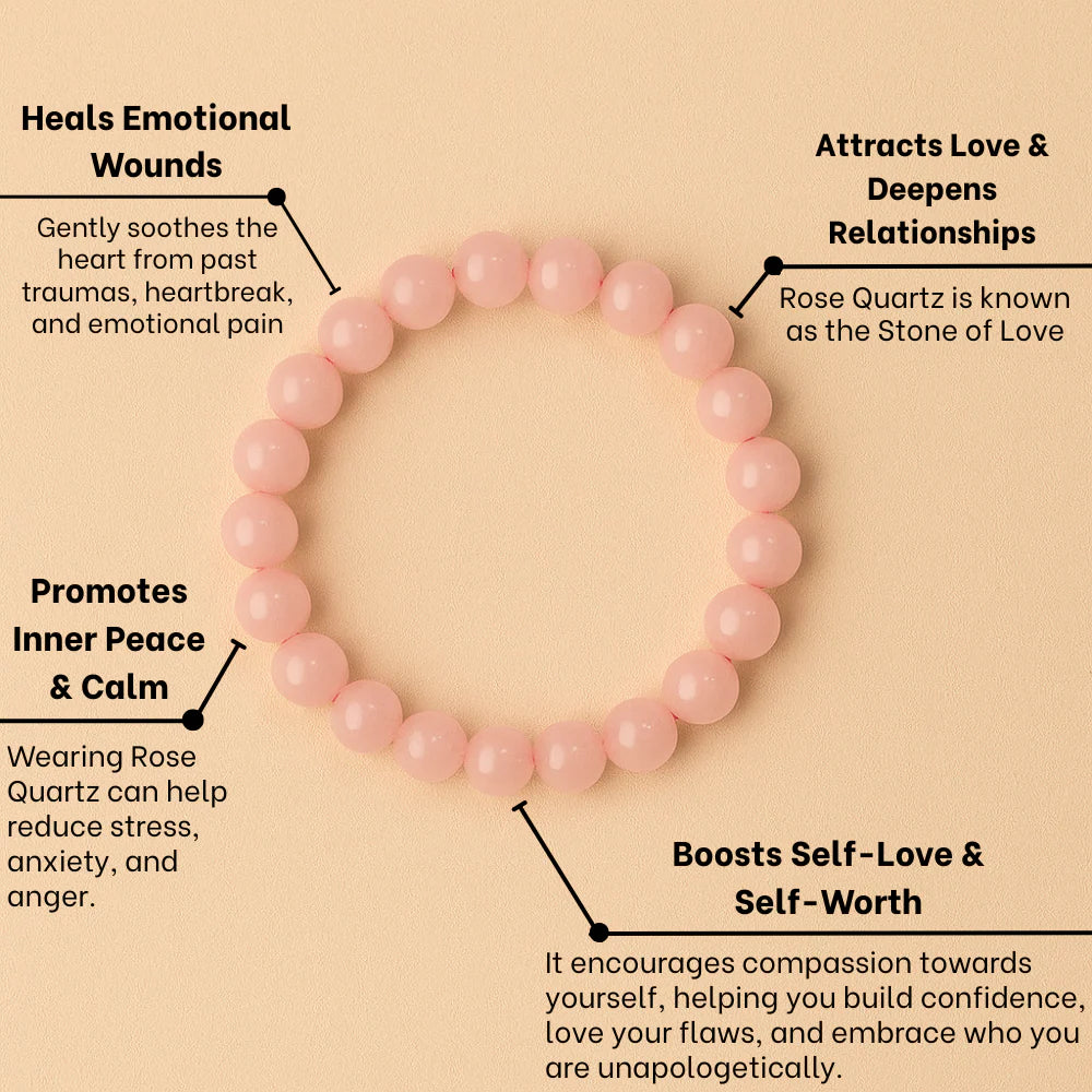 Rose Quartz Bracelet (Love & Relationship)