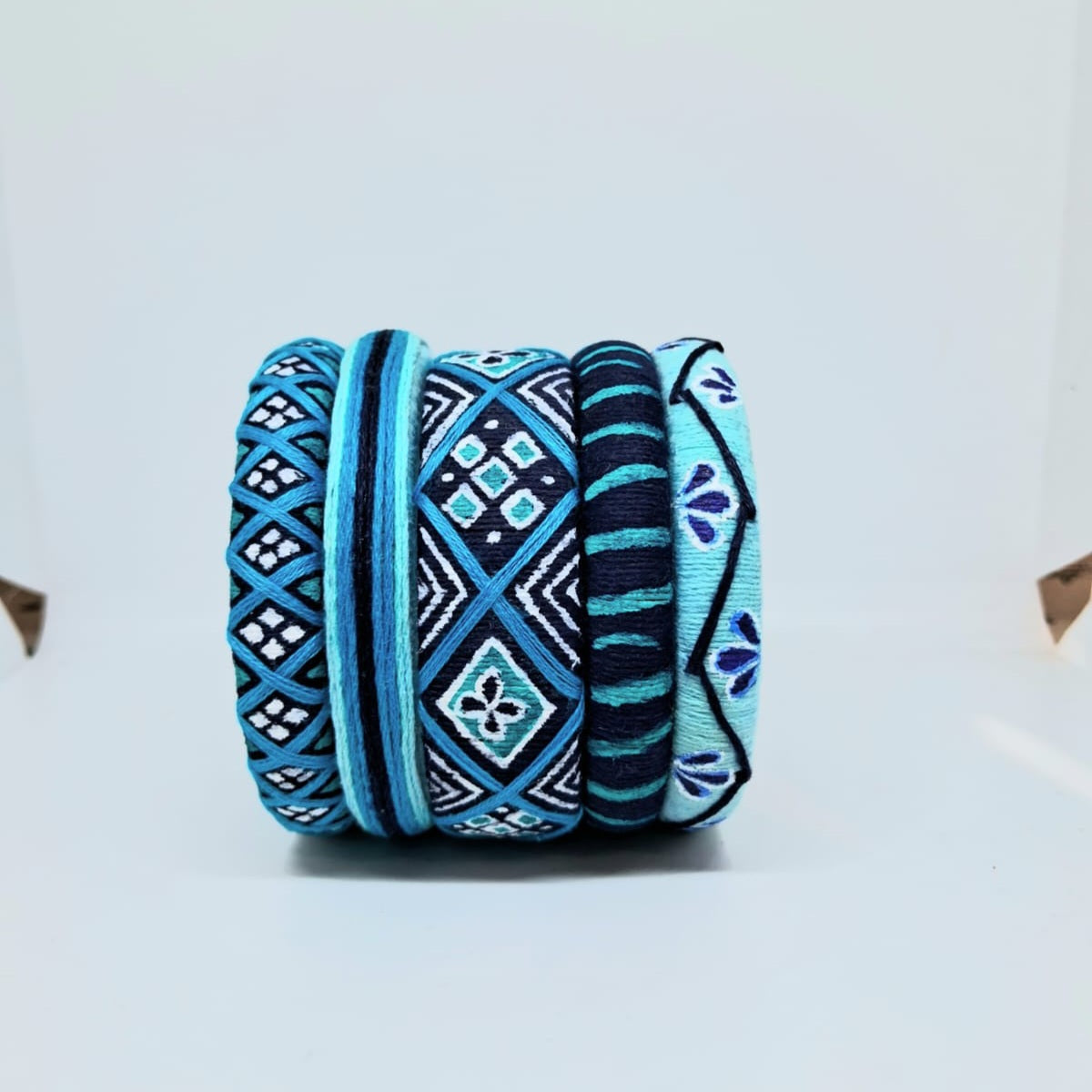 Nimisha [blue colour handcrafted bangles]