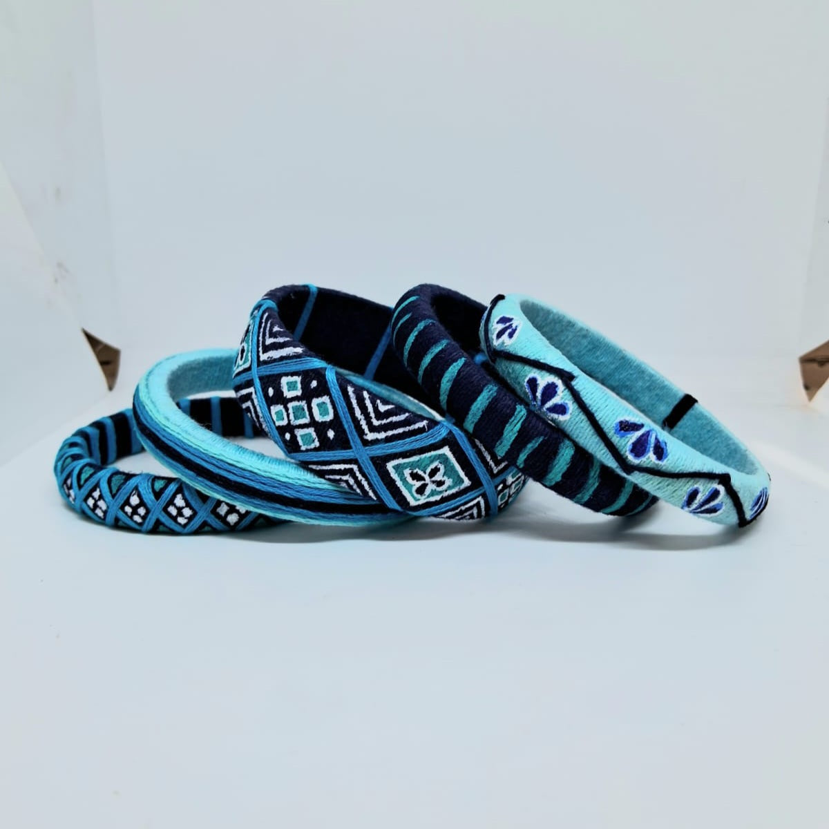 Nimisha [blue colour handcrafted bangles]