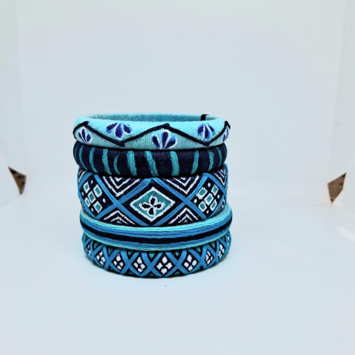 Nimisha [blue colour handcrafted bangles]