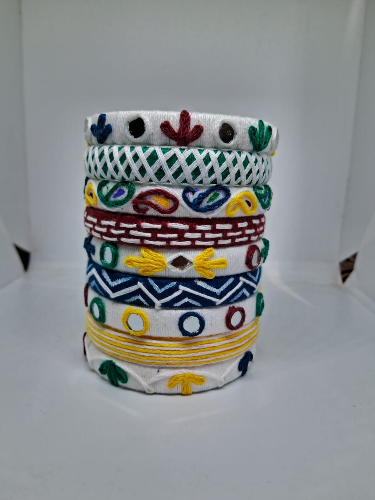 Nisha [White Handcrafted Bangles]