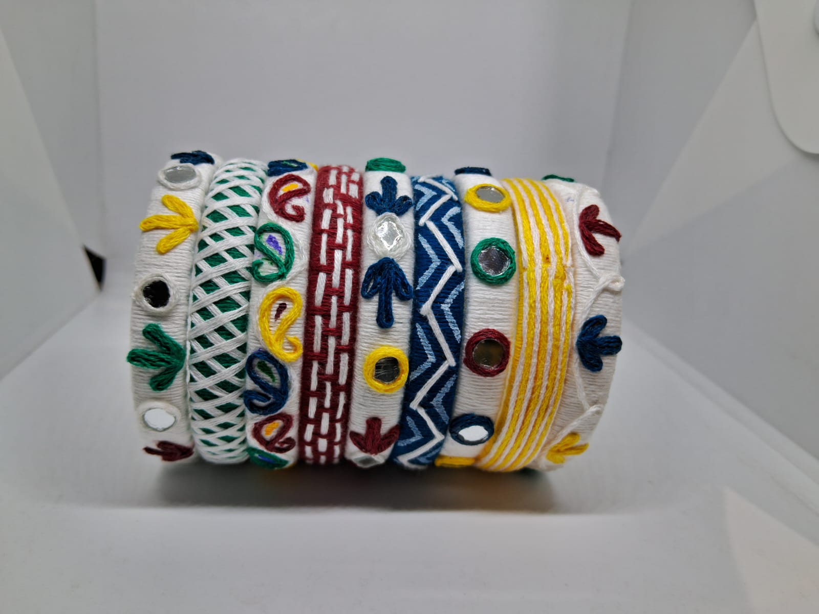 Nisha [White Handcrafted Bangles]