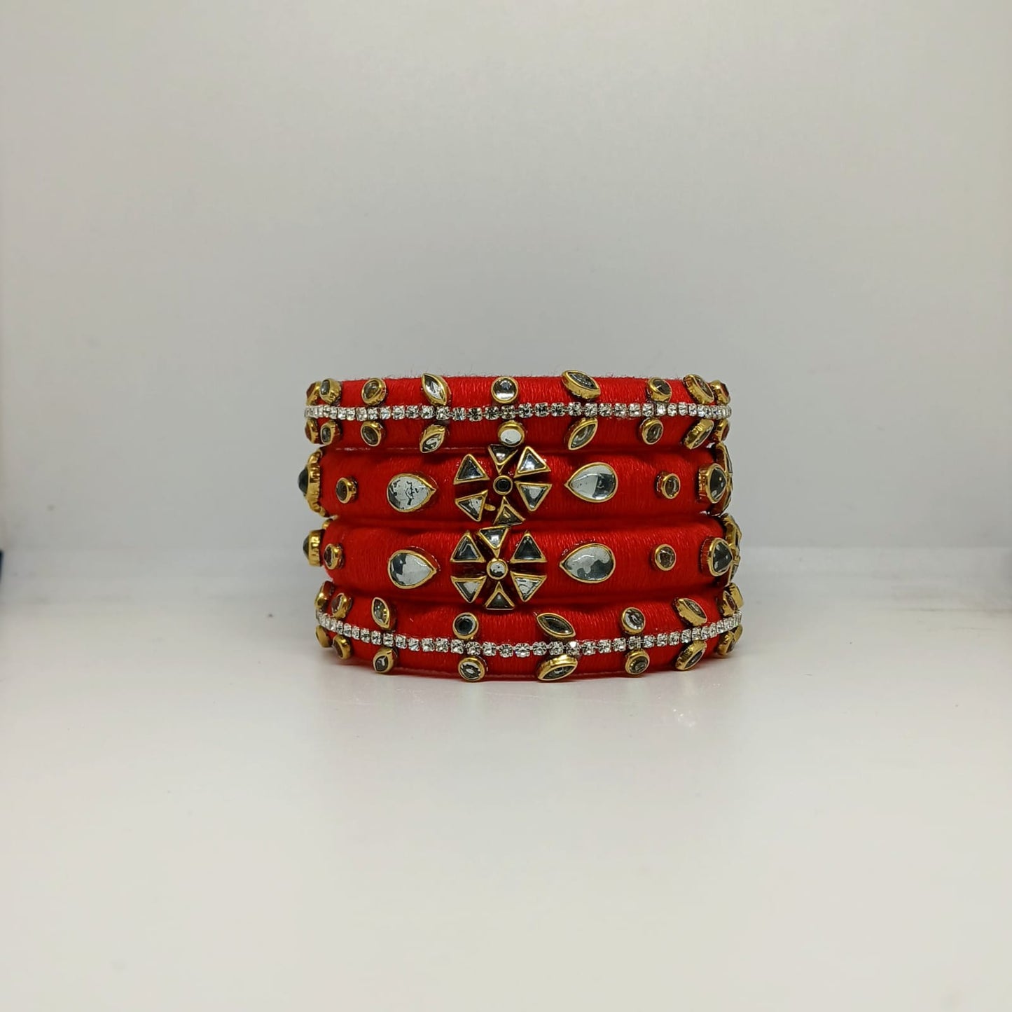 Shruti [Red colour handcrafted bangles]