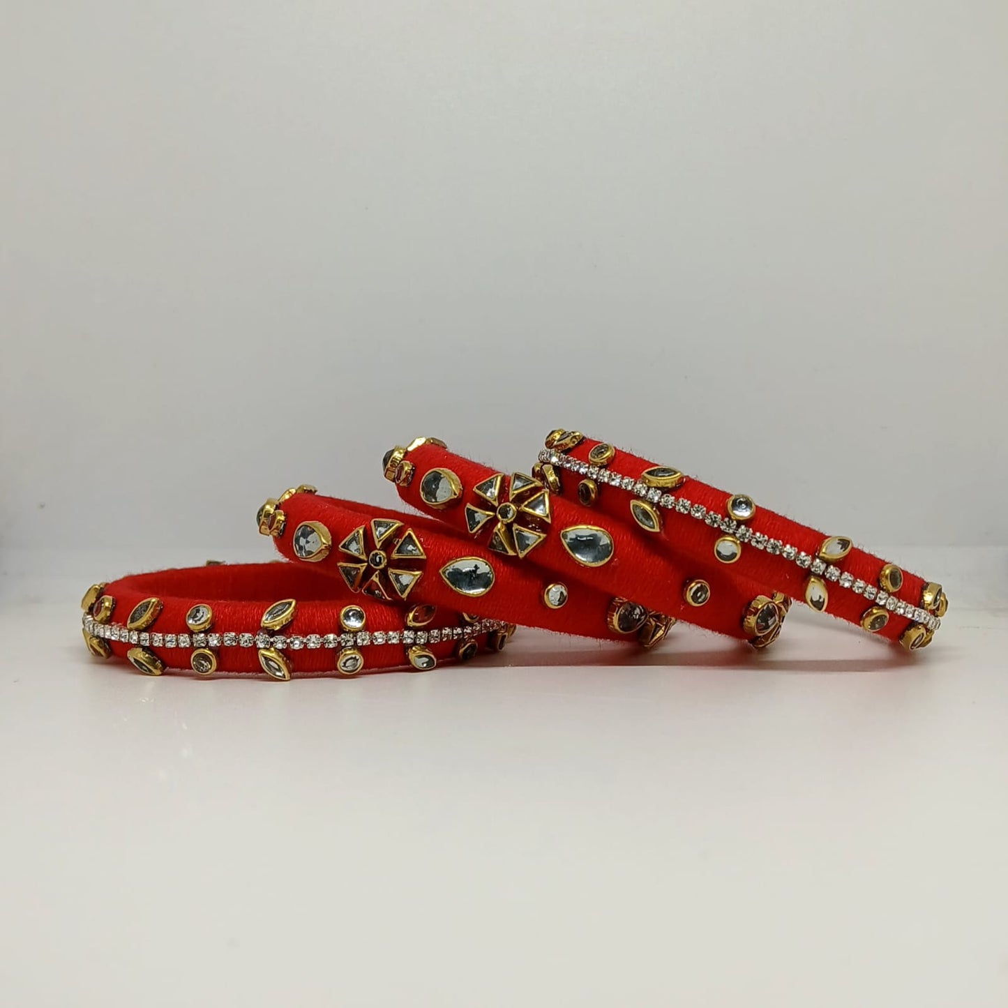 Shruti [Red colour handcrafted bangles]