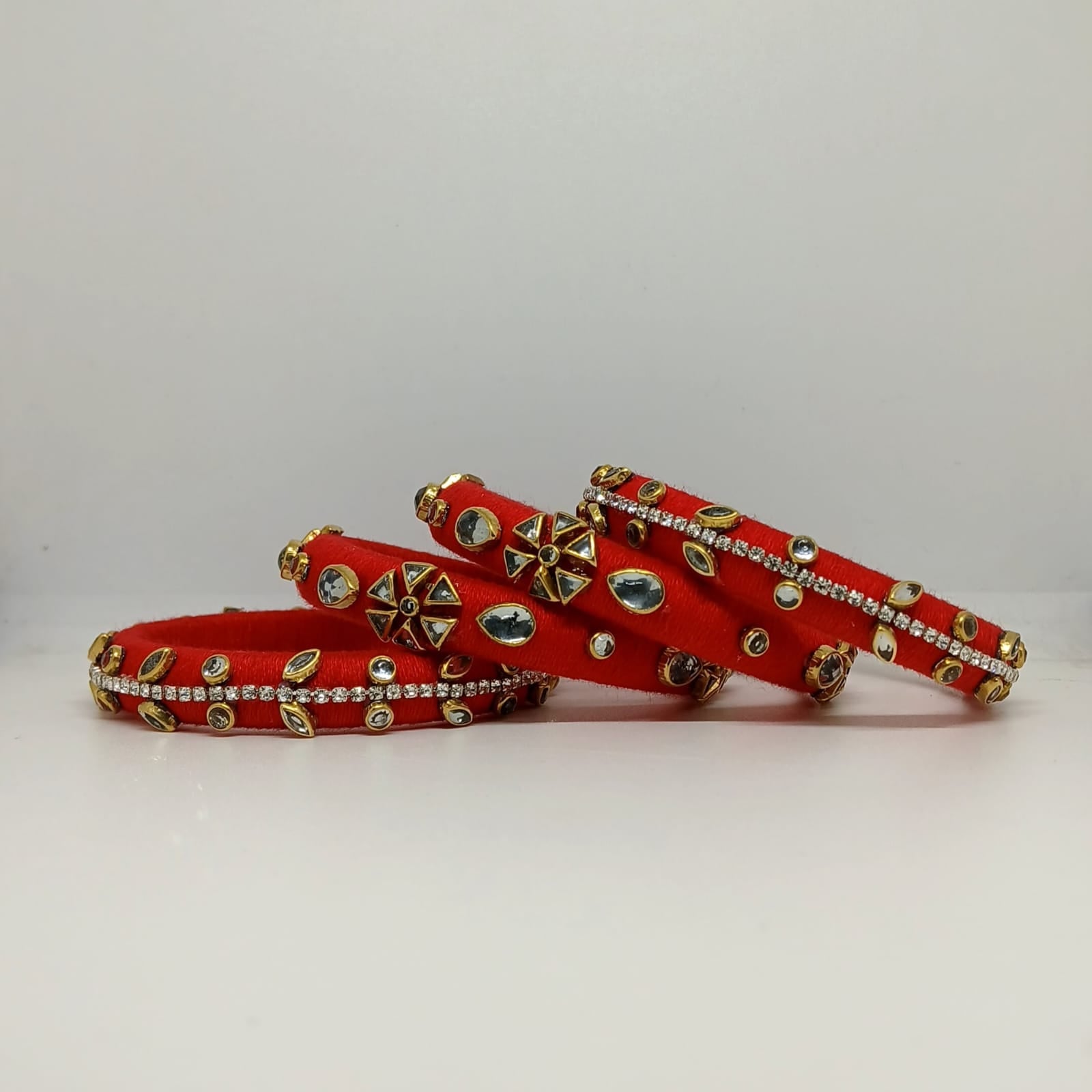 Shruti [Red colour handcrafted bangles]