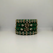 MISHKA [Green colour handcrafted Bangles]