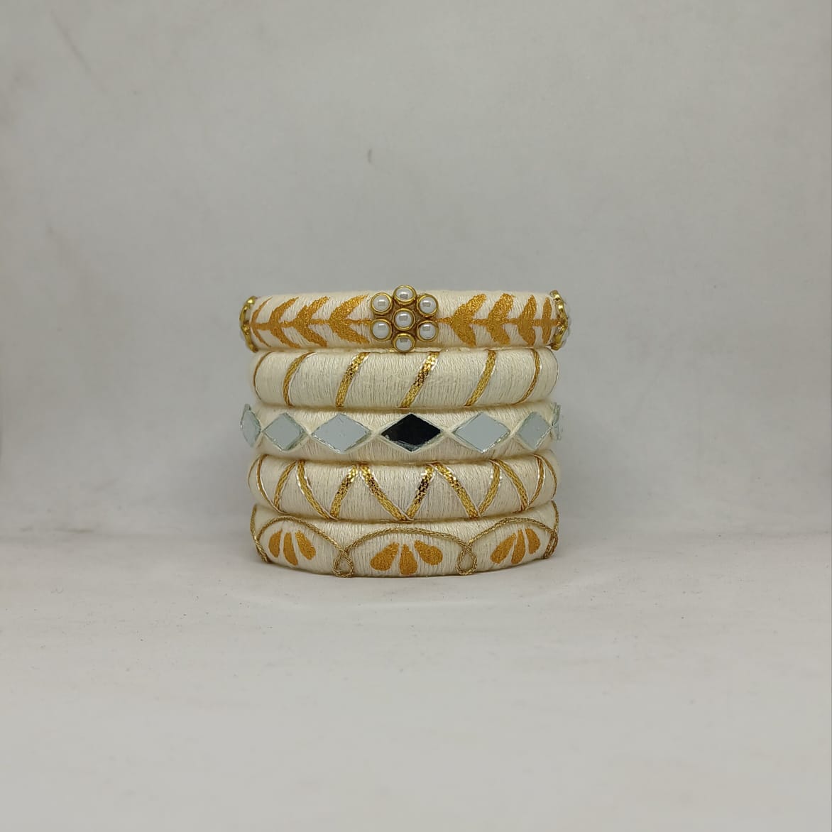 Priya [white colour Handcrafted Bangles]