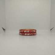 Enamel Bangles [Red Color Elegant Floral Design]
