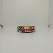 Enamel Bangles [Maroon Color Elegant Floral Design]
